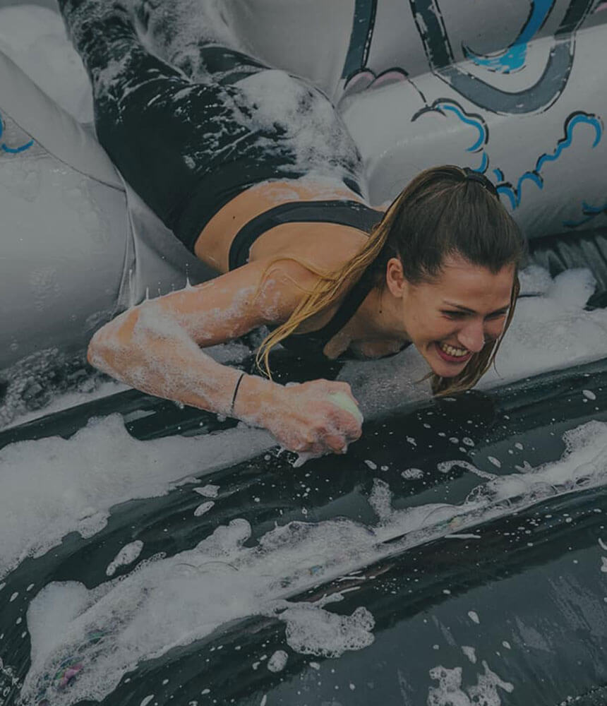 Knockout Events Girl Faling Out Of Inflatable